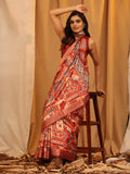 Cream Silk Blend Woven Zari Design Ethnic Motifs Saree with Unstitched Blouse - Hiral Fashion | Grocsy