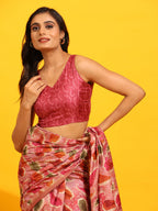 Green Silk Blend Woven Zari Design Paisley Saree with Unstitched Blouse - Hiral Fashion | Grocsy