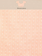 Peach Cotton Blend Digital Print Floral Saree with Unstitched Blouse - Hiral Fashion | Grocsy