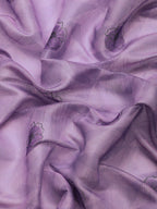Lavender Cotton Blend Digital Print Floral Saree with Unstitched Blouse - Hiral Fashion | Grocsy