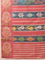 Hiral Fashion Blue Banarasi Silk Cotton Floral Digital Print Saree | Grocsy
