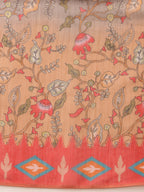 Hiral Fashion Red Banarasi Silk Cotton Floral Digital Print Saree | Grocsy