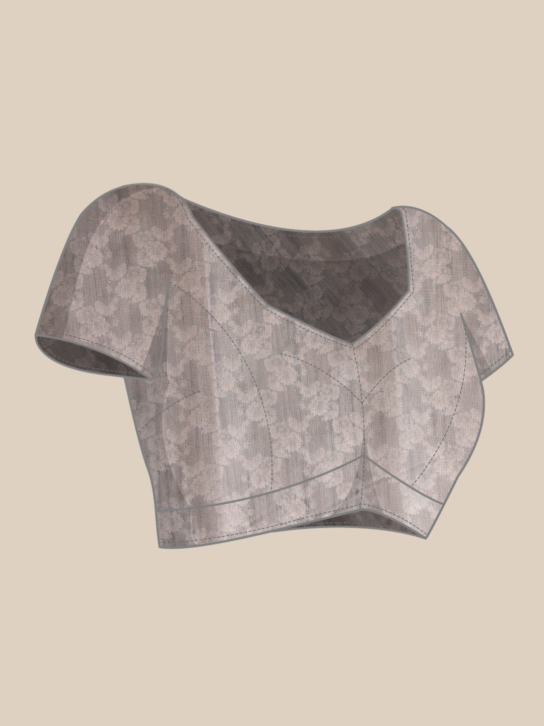 Hiral Fashion Grey Banarasi Silk Cotton Floral Digital Print Saree | Grocsy