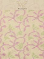 Purple Silk Blend Digital Print Striped Saree with Unstitched Blouse - Hiral Fashion | Grocsy
