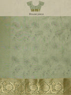 Green Munga Silk Digital Print Floral Saree with Unstitched Blouse - Hiral Fashion | Grocsy