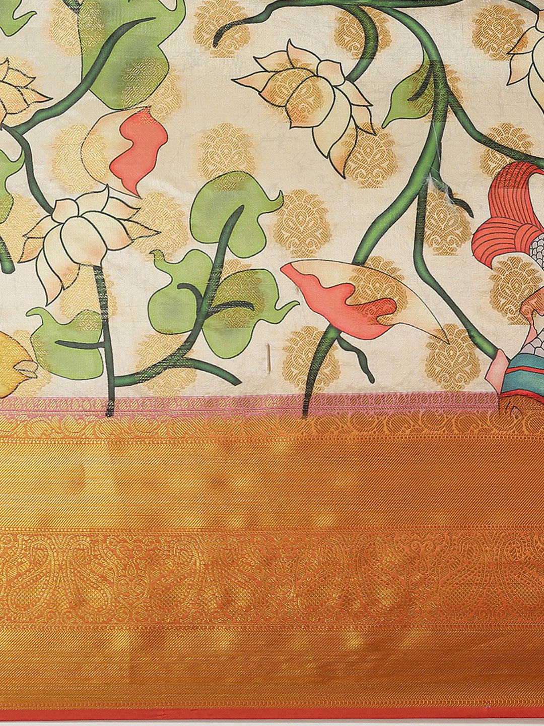 Multicolor Art Silk Digital Print Floral Saree with Unstitched Blouse - Hiral Fashion | Grocsy