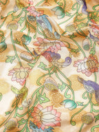 Multicolor Art Silk Digital Print Floral Saree with Unstitched Blouse - Hiral Fashion | Grocsy
