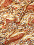 White Art Silk Printed Abstract Saree with Unstitched Blouse - Hiral Fashion | Grocsy