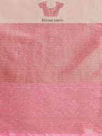 Pink Tissue Silk Digital Print Floral Saree with Unstitched Blouse - Hiral Fashion | Grocsy
