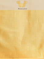 Yellow Tissue Silk Digital Print Floral Saree with Unstitched Blouse - Hiral Fashion | Grocsy