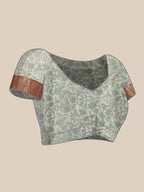 Hiral Fashion Teal Banarasi Muga Silk Pichwai Digital Printed Saree | Grocsy