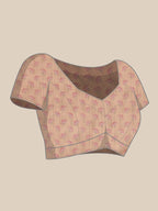 Light Pink Cotton Blend Digital Print Animal Print Saree with Unstitched Blouse - Hiral Fashion | Grocsy