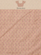 Light Pink Cotton Blend Digital Print Animal Print Saree with Unstitched Blouse - Hiral Fashion | Grocsy