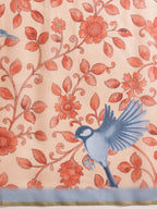 Hiral Fashion Beige Chanderi Cotton Blend Floral Digital Printed Saree | Grocsy