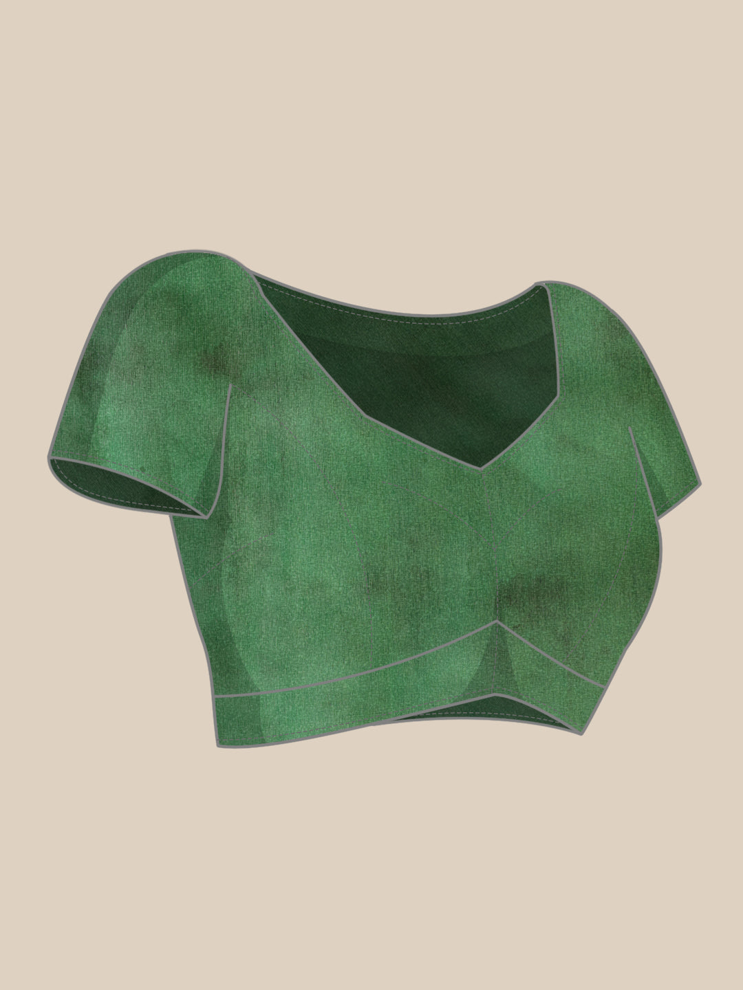 Hiral Fashion Green Chanderi Cotton Blend Abstract Digital Printed Saree | Grocsy