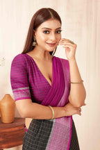 Hiral Fashion Black Banarasi Soft Silk Checks Zari Woven Saree | Grocsy