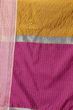 Hiral Fashion Mustard Banarasi Soft Silk Checks Zari Woven Saree | Grocsy