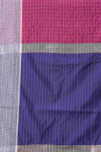 Hiral Fashion Pink Banarasi Soft Silk Checks Zari Woven Saree | Grocsy