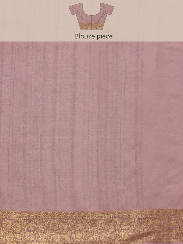 Pink Kota Doria Embroidered Floral Saree with Unstitched Blouse - Hiral Fashion | Grocsy