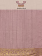 Pink Kota Doria Embroidered Floral Saree with Unstitched Blouse - Hiral Fashion | Grocsy