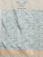Gray Silk Blend Digital Print Floral Saree with Unstitched Blouse - Hiral Fashion | Grocsy