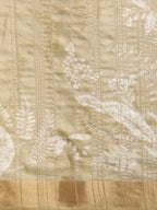 Olive Silk Blend Digital Print Floral Saree with Unstitched Blouse - Hiral Fashion | Grocsy