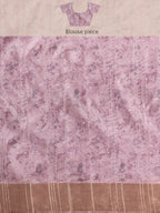 Purple Silk Blend Digital Print Floral Saree with Unstitched Blouse - Hiral Fashion | Grocsy