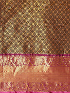 Black Pure Silk Woven Zari Design Polka Dots Saree with Unstitched Blouse - Hiral Fashion | Grocsy