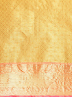 Mustard Pure Silk Woven Zari Design Polka Dots Saree with Unstitched Blouse - Hiral Fashion | Grocsy