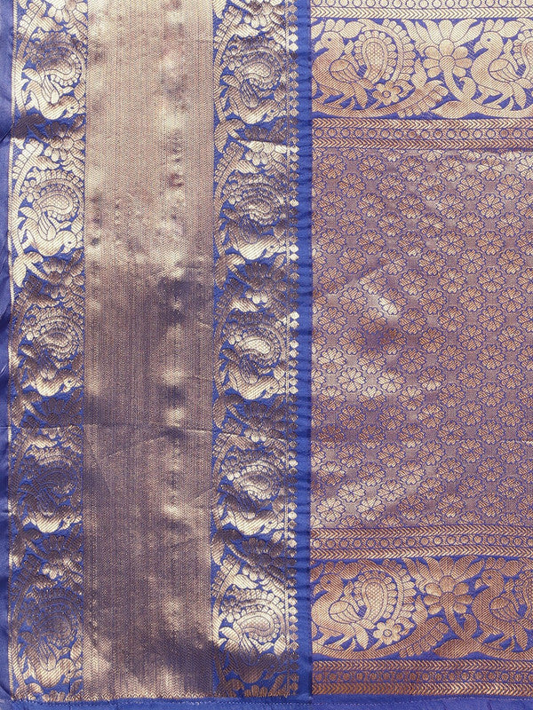 Pink Pure Silk Woven Zari Design Polka Dots Saree with Unstitched Blouse - Hiral Fashion | Grocsy