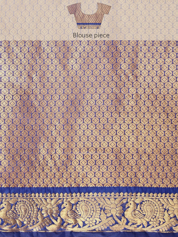 Pink Pure Silk Woven Zari Design Polka Dots Saree with Unstitched Blouse - Hiral Fashion | Grocsy