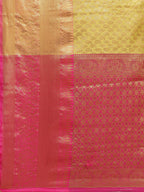 Yellow Brocade Woven Zari Design Paisely Saree with Unstitched Blouse - Hiral Fashion | Grocsy