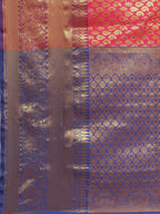 Pink Brocade Woven Zari Design Paisely Saree with Unstitched Blouse - Hiral Fashion | Grocsy