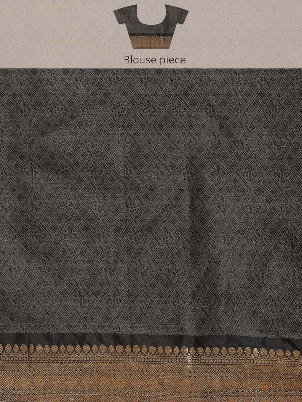 Hiral Fashion Beige Ikat Art Silk Geomatric Woven Design Saree | Grocsy