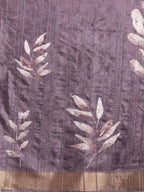 Lavender Silk Blend Digital Print Floral Saree with Unstitched Blouse - Hiral Fashion | Grocsy