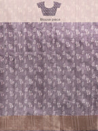 Lavender Silk Blend Digital Print Floral Saree with Unstitched Blouse - Hiral Fashion | Grocsy