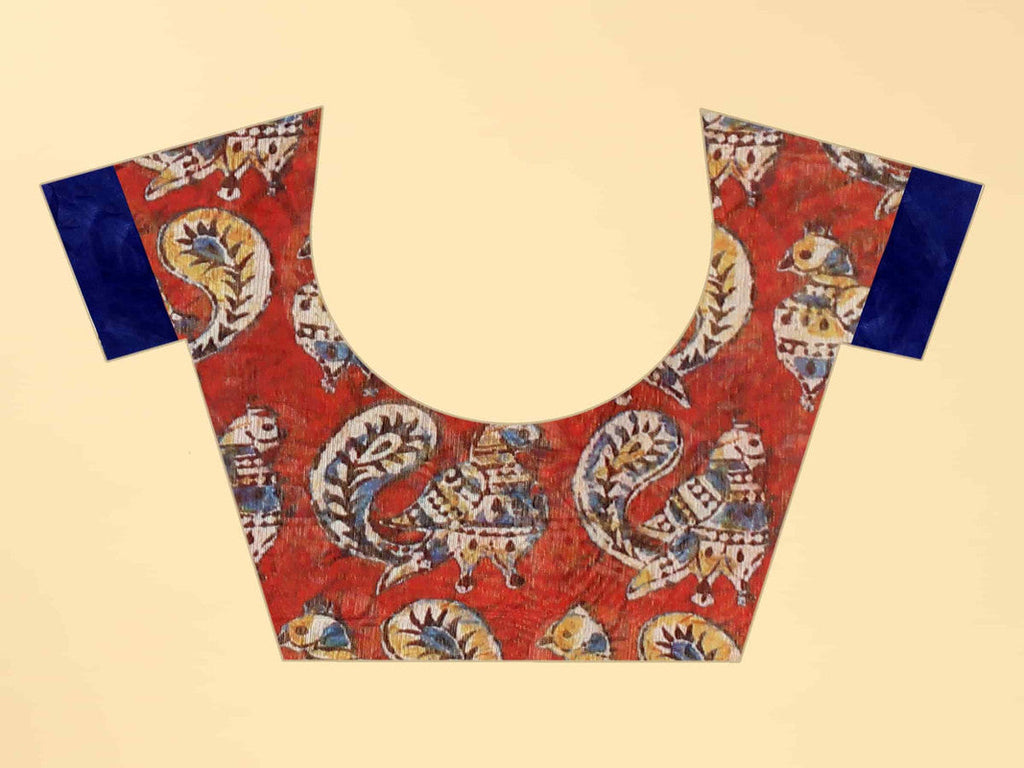 Blue Cotton Blend Printed Bandhani Saree with Unstitched Blouse - Hiral Fashion | Grocsy