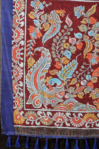 Blue Cotton Blend Printed Bandhani Saree with Unstitched Blouse - Hiral Fashion | Grocsy