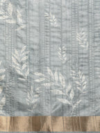 Gray Silk Blend Digital Print Floral Saree with Unstitched Blouse - Hiral Fashion | Grocsy
