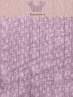 Lavender Silk Blend Digital Print Floral Saree with Unstitched Blouse - Hiral Fashion | Grocsy