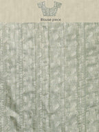 Olive Silk Blend Digital Print Floral Saree with Unstitched Blouse - Hiral Fashion | Grocsy