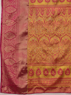 Green Pure Silk Woven Zari Design Floral Saree with Unstitched Blouse - Hiral Fashion | Grocsy