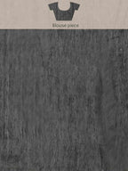 Black Pure Cotton Woven Zari Design Paisley Saree with Unstitched Blouse - Hiral Fashion | Grocsy