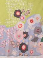 Green Polyester Digital Print Abstract Saree with Unstitched Blouse - Hiral Fashion | Grocsy