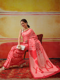 Hiral Fashion Pink Bollywood Mul Cotton Abstract Digital Printed Saree | Grocsy