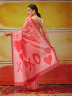Hiral Fashion Pink Bollywood Mul Cotton Abstract Digital Printed Saree | Grocsy