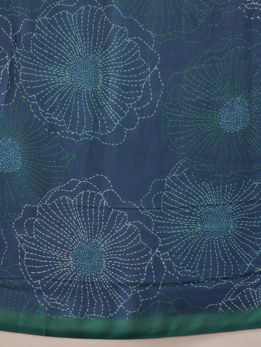 Hiral Fashion Teal Bollywood Mul Cotton Floral Digital Printed Saree | Grocsy
