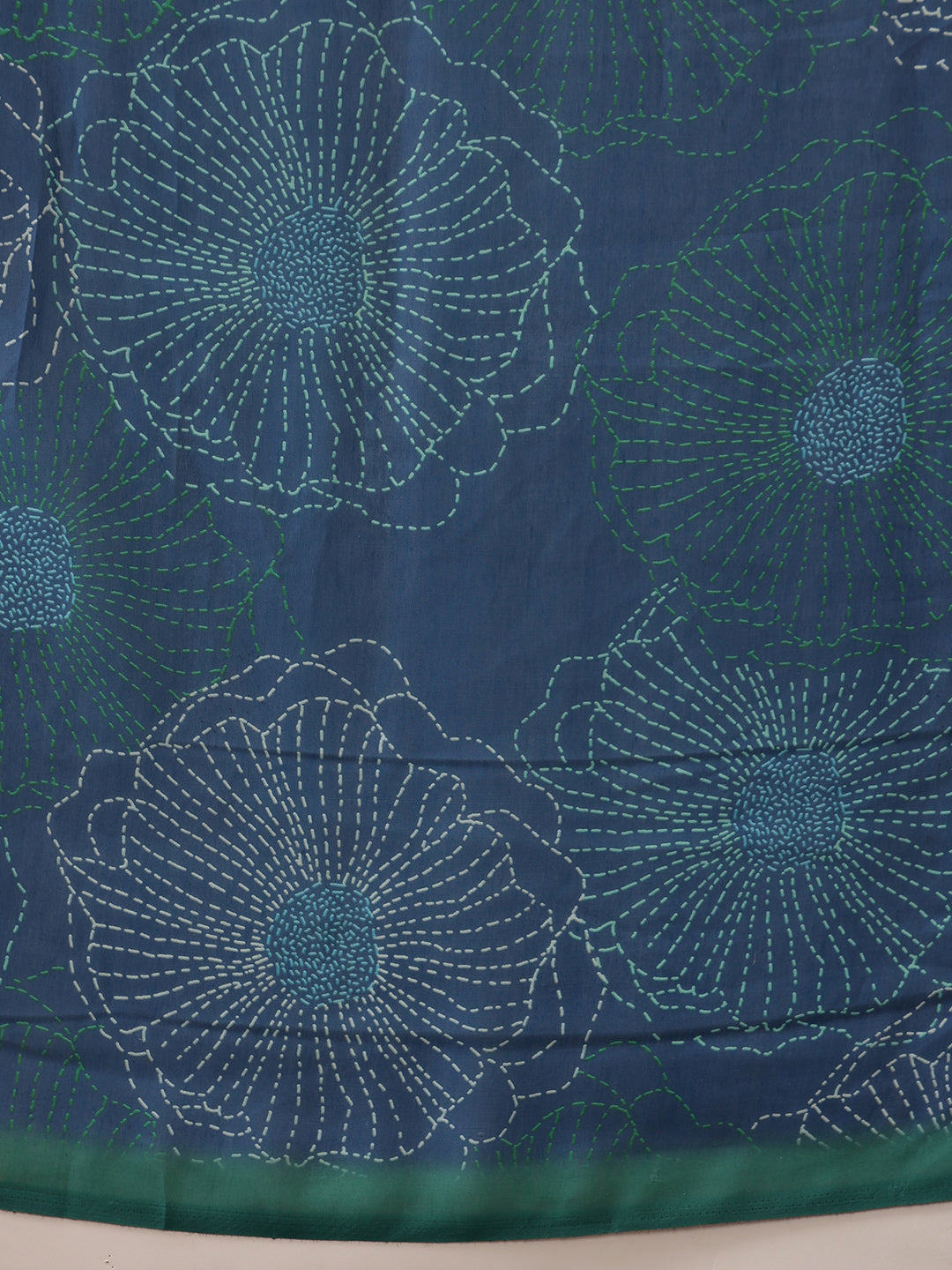 Hiral Fashion Teal Bollywood Mul Cotton Floral Digital Printed Saree | Grocsy