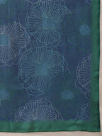 Hiral Fashion Teal Bollywood Mul Cotton Floral Digital Printed Saree | Grocsy