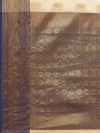 Navy Blue Tissue Silk Woven Zari Design Floral Saree with Unstitched Blouse - Hiral Fashion | Grocsy